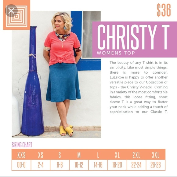 Lularoe Christy T Size Chart