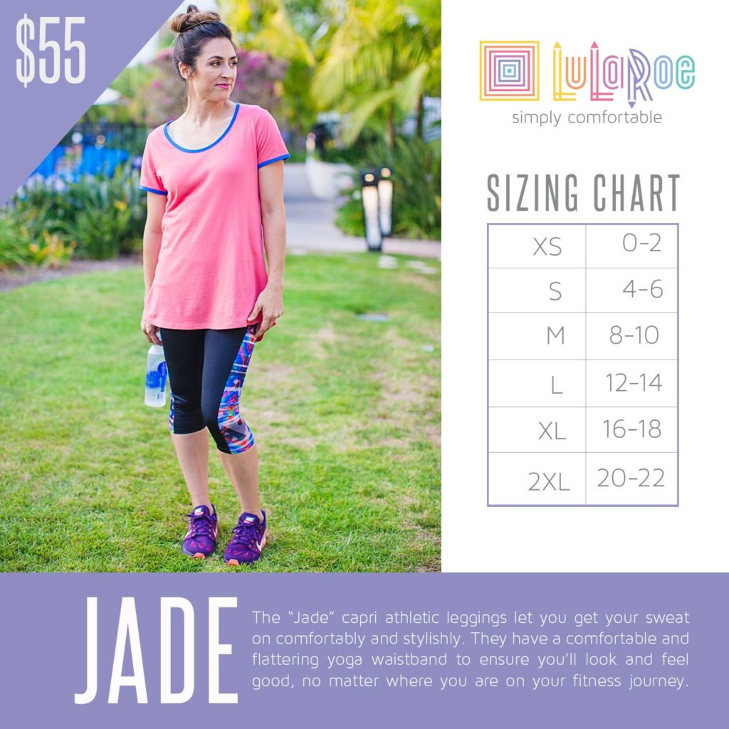Lularoe Jade Size Chart