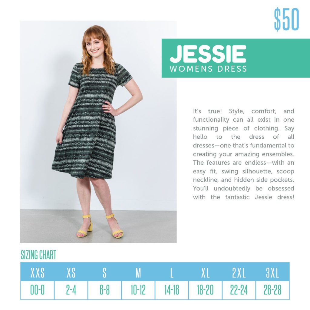 Lularoe Jessie Size Chart