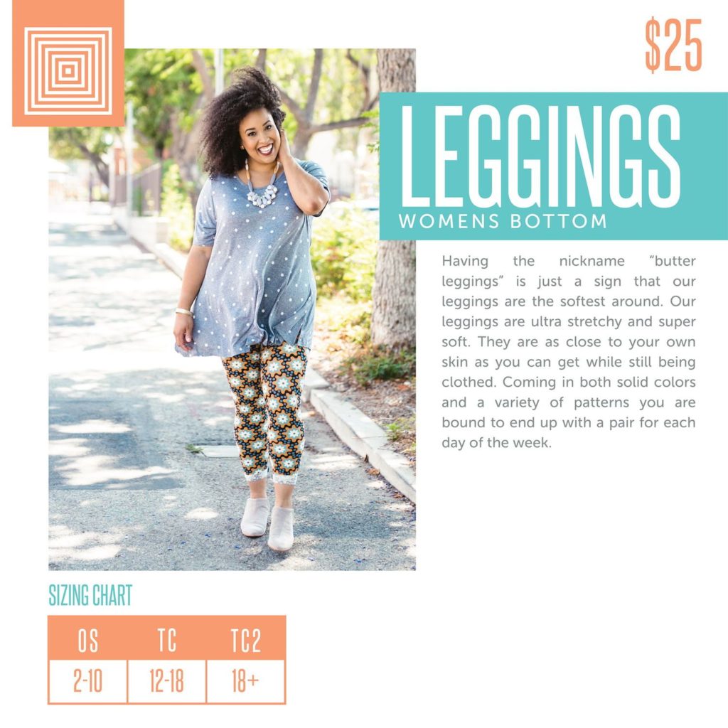 Lularoe Leggings Size Chart