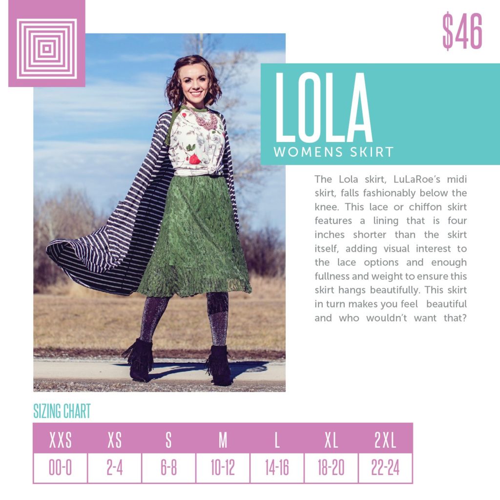 vLularoe Lola Size Chart