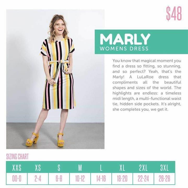 Lularoe Marly Dress Size Chart