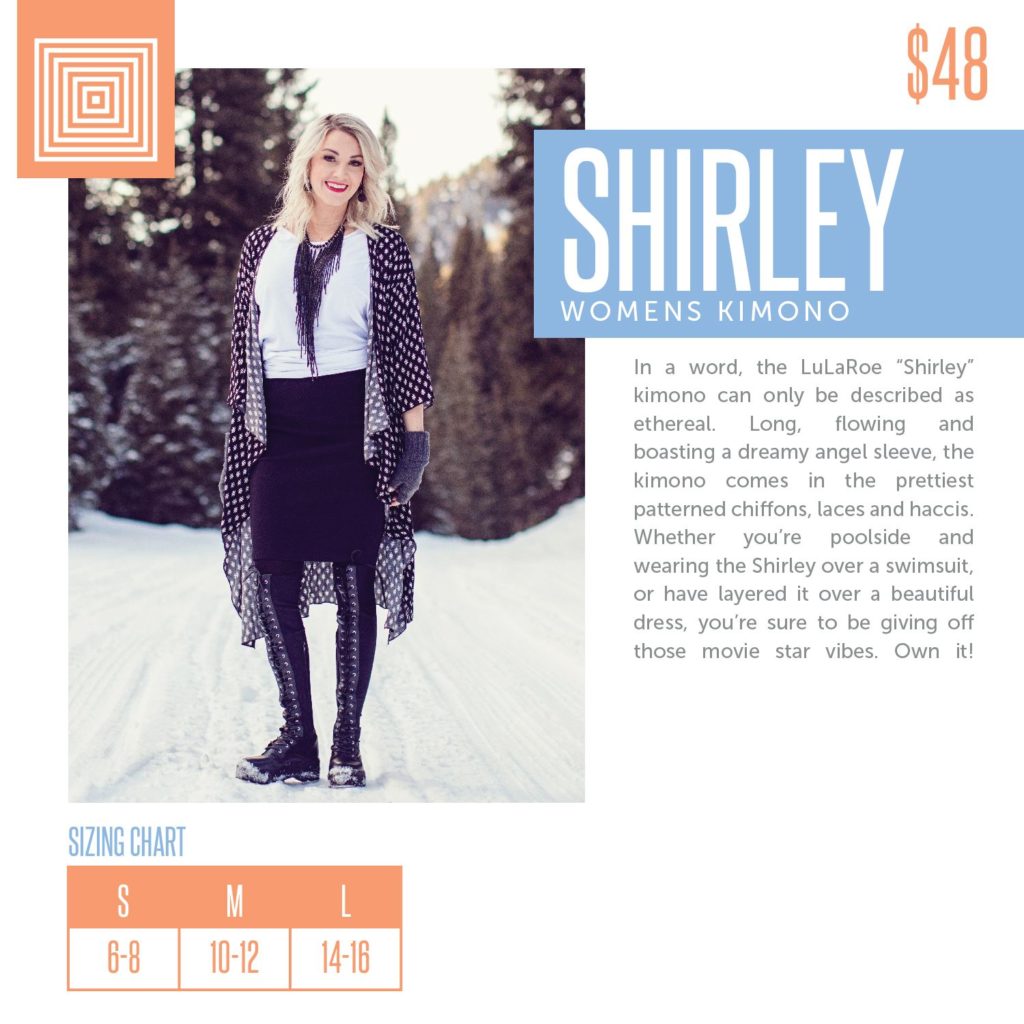 Lularoe Shirley Size Chart