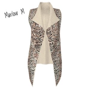 Lularoe Marlow Faux Shearling Vest Sonlet Sale Leopard Print