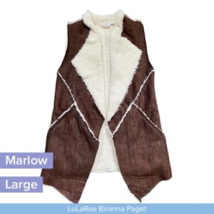 Lularoe Marlow Faux Shearling Vest Sonlet Sale Chocolate Brown